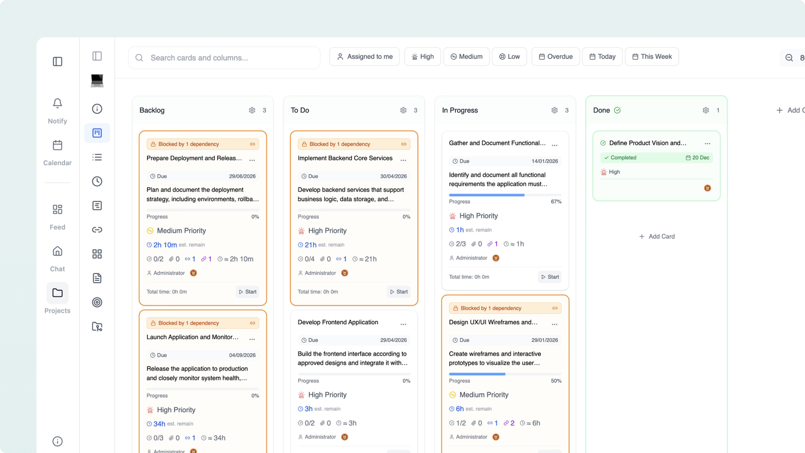 Automatic Kanban board generation